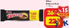 ÜLKER BİSKREM RULO BİSKÜVİ 150 G